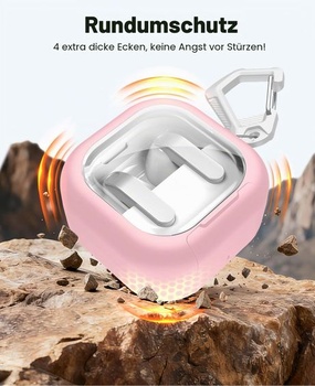 Priehľadné puzdro TiMOVO pre Galaxy Buds 4 a Galaxy Buds 4 Pro (2026), ružové