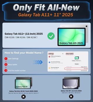 Nárazuvzdorné puzdro TiMOVO pre Samsung Galaxy Tab A11+/A11 Plus 11 palcov 2025 A-čierne
