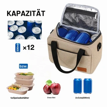 Chladiaca taška 8,5 l, malá termo taška, prenosná taška na obed, izolovaná taška, pikniková taška do