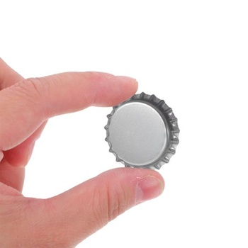 TEHAUX 100 kusov plochých zátok na fľaše, strieborné, 31 mm, zátka na fľaše pre domácich majstrov, remeslá,