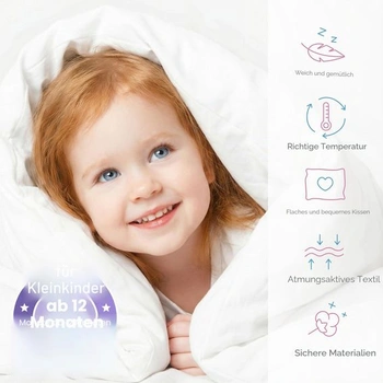 Sada antialergické přikrývky a polštáře Baby Comfort 135 x 100 cm do dětské postýlky (12 měsíců+)