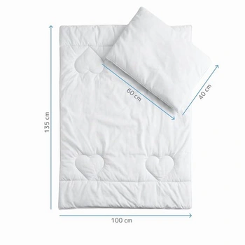 Sada antialergické přikrývky a polštáře Baby Comfort 135 x 100 cm do dětské postýlky (12 měsíců+)
