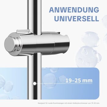 Držiak sprchovej hlavice OFFO s háčikom, nastaviteľný pre kužeľ 19-22 mm, držiak ručnej sprchy otočný o