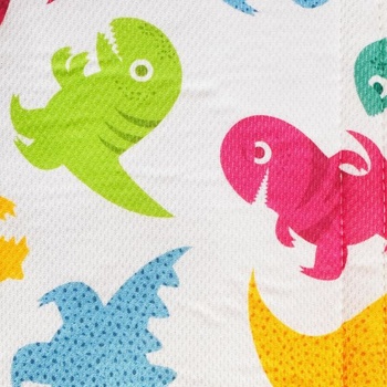 Dvojdielny chránič detského bezpečnostného pásu s dinosaurom (biely)