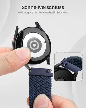 XMUXI 20mm nylonový řemínek kompatibilní s Samsung Galaxy 7/6/5/4 40mm 44mm/Galaxy 6 Classic/5