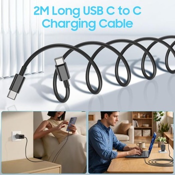 45W USB-C nabíjecí kabel pro rychlé nabíjení pro Samsung, napájecí adaptér typu C pro Samsung
