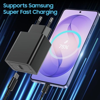 45W USB-C nabíjecí kabel pro rychlé nabíjení pro Samsung, napájecí adaptér typu C pro Samsung