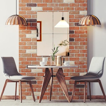 Zrkadlo Hode Adhesive Mirror, samolepiace zrkadlo na nalepenie, akryl, hrúbka 2 mm, 40x30 cm, 4 kusy