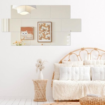 Zrkadlo Hode Adhesive Mirror, samolepiace zrkadlo na nalepenie, akryl, hrúbka 2 mm, 40x30 cm, 4 kusy