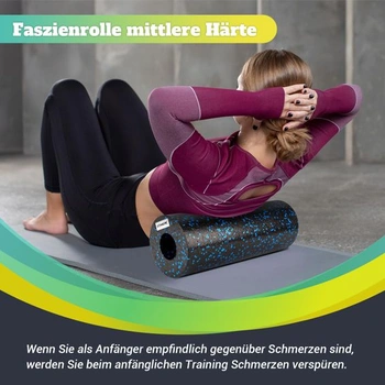 GYMERK Fascia Roller strednej tvrdosti, penový valec (33 x 14 cm), samomasážna fascia valec pre