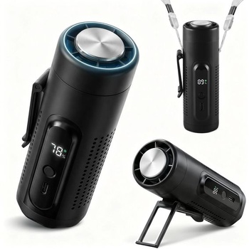 Ručný ventilátor s chladiacou podložkou, mini ventilátor 3 v 1, tichý, dobíjací cez USB, 5