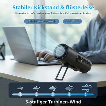 Ručný ventilátor s chladiacou podložkou, mini ventilátor 3 v 1, tichý, dobíjací cez USB, 5
