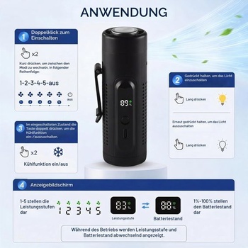 Ručný ventilátor s chladiacou podložkou, mini ventilátor 3 v 1, tichý, dobíjací cez USB, 5