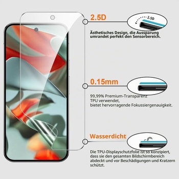 [3 ks] Ochranná fólie na displej pro Google Pixel 9 Pro XL 5G TPU, odolná proti poškrábání, HD