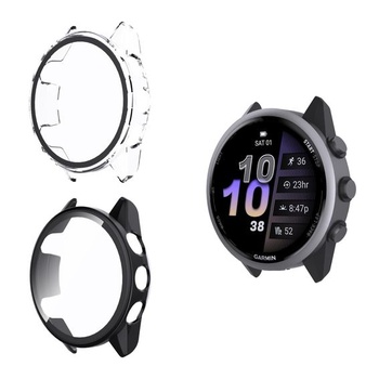 [2 kusy] Puzdro a ochranný kryt displeja pre Garmin Forerunner 970 47 mm, pevné PC vojenské
