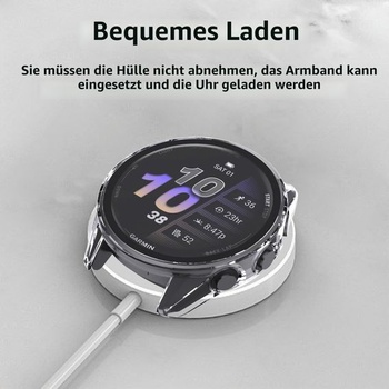 [2 kusy] Puzdro a ochranný kryt displeja pre Garmin Forerunner 970 47 mm, pevné PC vojenské