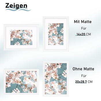 4 obrazové rámy A4-21 x 29,7 cm, DIN A4 obrazové rámy bílé 4x A4