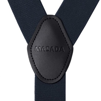Pánske traky MASADA s robustným zapínaním na karabínu, plynule nastaviteľné, šírka 3,5 cm, vhodné pre