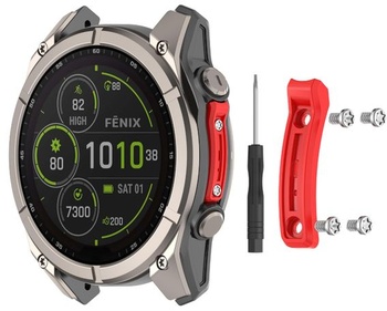 Kovový chránič senzora GIOPUEY kompatibilný s Garmin Fenix ​​8/Fenix ​​8Pro 47mm/Tactix
