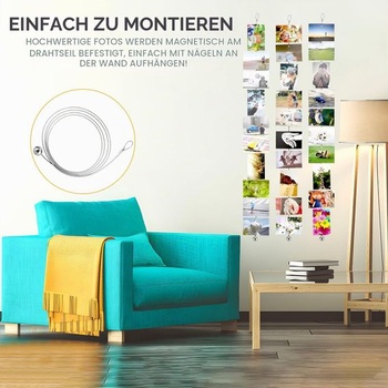 Fotografické lano, fotografické oceľové lano, 4 kusy, fotografická reťaz, fotografická linka,