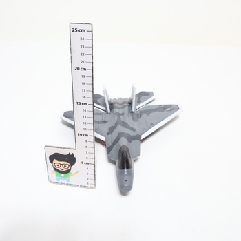 DEERC 2CH F22 Raptor RC lietadlo so svetlami, diaľkovo ovládaná stíhačka, 2,4 GHz 6osý gyroskopický