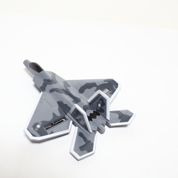 DEERC 2CH F22 Raptor RC lietadlo so svetlami, diaľkovo ovládaná stíhačka, 2,4 GHz 6osý gyroskopický