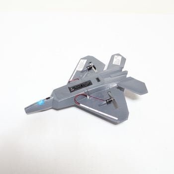 DEERC 2CH F22 Raptor RC lietadlo so svetlami, diaľkovo ovládaná stíhačka, 2,4 GHz 6osý gyroskopický