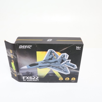 DEERC 2CH F22 Raptor RC lietadlo so svetlami, diaľkovo ovládaná stíhačka, 2,4 GHz 6osý gyroskopický