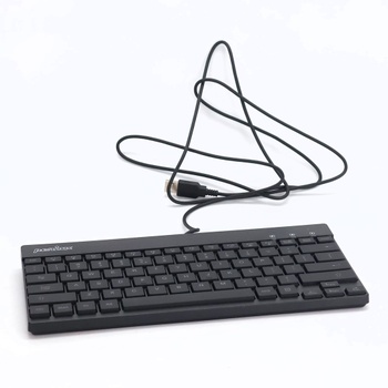 Perixx PERIBOARD-326 Kabelová mini USB podsvícená klávesnice s plochými klávesami, US QWERTY