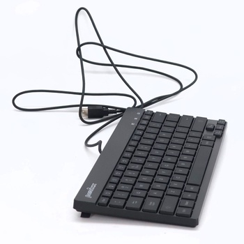Perixx PERIBOARD-326 Káblová mini USB podsvietená klávesnica s plochými klávesmi, US QWERTY