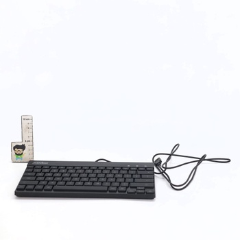 Perixx PERIBOARD-326 Káblová mini USB podsvietená klávesnica s plochými klávesmi, US QWERTY