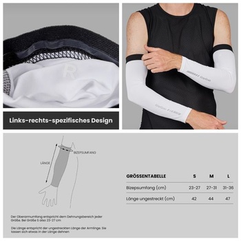 GripGrab UV ochrana na ruky UPF 50+ Letné cyklistické návleky na ruky Cyklistické návleky M Biela