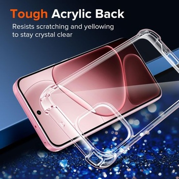 Průhledné pouzdro ivoler nežloutne pro Oppo A6 Pro 4G/5G s nárazuvzdornými rohovými chrániči,