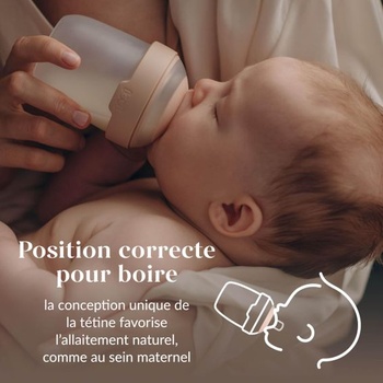 Dětská láhev Difrax LOVI Mammafeel - 330 ml, dynamický dudlík, vhodné pro kojení, bez BPA