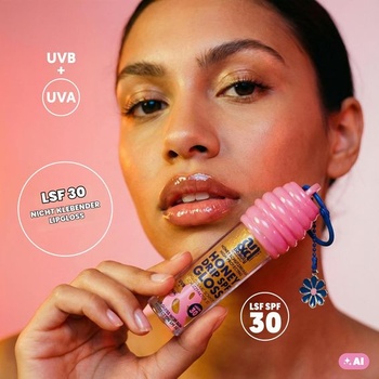 ANDbeauty Lesk na pery s medovým kvapkaním SPF 30 – Trblietavý olej na pery s UV ochranou, pre vysoký