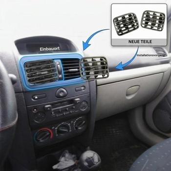 Mriežka vetracieho otvoru Twowinds 7702258280 kompatibilná s Renault - ľavá/pravá čierna