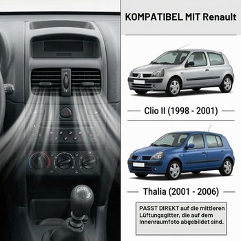 Mřížka větracího otvoru Twowinds 7702258280 kompatibilní s Renault - levá/pravá černá
