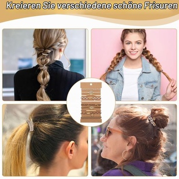 Sada 10 gumiček do vlasů Prasacco pro ženy, náramky s gumičkami do vlasů pro ženy, elastické
