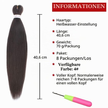 Xtrend 16 palcové EZ Braid 8 balení předpjatých zaplétacích vlasů s yaki texturou, zaplétací vlasy