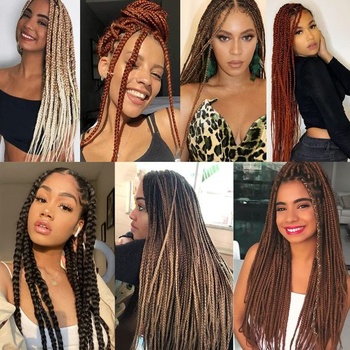 Xtrend 16 palcové EZ Braid 8 balení předpjatých zaplétacích vlasů s yaki texturou, zaplétací vlasy