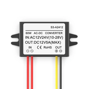 Greluma 1 kus AC 12V 24V na DC 12V 5A 60W znižujúci menič,…