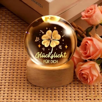 Krištáľová guľa Charfia s LED, 60 mm
