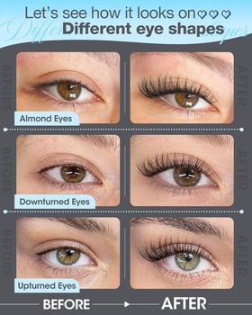 Prírodné predĺženie rias Wispy Lash Cluster, Prírodné zhlukové riasy, C-kučeravé umelé riasy, 10-16