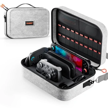 Púzdro ZOZOVR Switch 2 pre Nintendo Switch 2 (2025), so 4 krytkami joystickov, tmavo biele