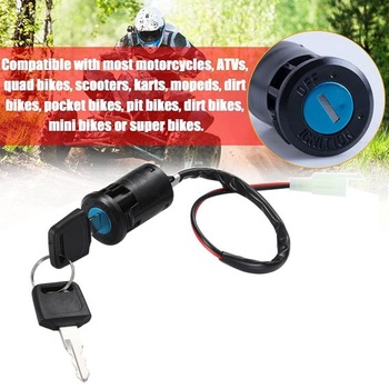 Greluma 1dielny motocyklový 2vodičový kľúč zapaľovania kompatibilný s Taotao Sunl ATV Quad Dirt