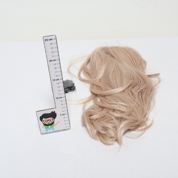 FESHFEN Parochne s čipkovou prednou časťou a ofinou, 45 cm dlhé, Dámske parochne, Blond syntetické
