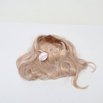 FESHFEN Parochne s čipkovou prednou časťou a ofinou, 45 cm dlhé, Dámske parochne, Blond syntetické