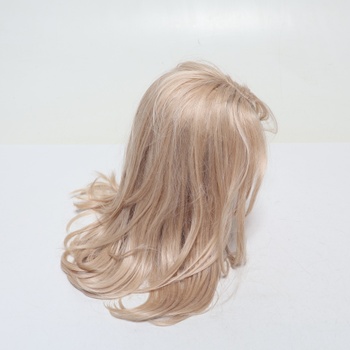 FESHFEN Parochne s čipkovou prednou časťou a ofinou, 45 cm dlhé, Dámske parochne, Blond syntetické