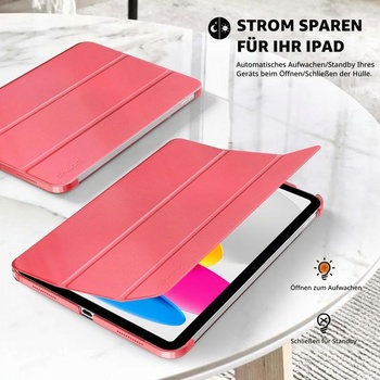 Puzdro CACOE pre iPad (A16) 11./10. generácie (2025/2022) s ochranou displeja, melónovo červená