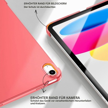 Puzdro CACOE pre iPad (A16) 11./10. generácie (2025/2022) s ochranou displeja, melónovo červená